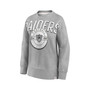 Women's Branded Heathered Gray Las Vegas Raiders Jump Distribution Tri-Blend Pullover Sweatshirt