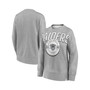 Women's Branded Heathered Gray Las Vegas Raiders Jump Distribution Tri-Blend Pullover Sweatshirt