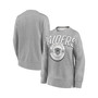 Women's Branded Heathered Gray Las Vegas Raiders Jump Distribution Tri-Blend Pullover Sweatshirt