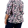 Plus Size Cotton Popover Flower Show Top