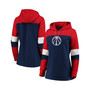 Women's Navy and Red Washington Wizards Iconic Heavy Block Pullover Hoodie