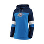Women's Blue and Navy Oklahoma City Thunder Iconic Heavy Block Pullover Hoodie