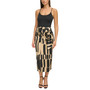Women's Geometric-Print Wrap-Front Skirt