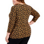 Plus Size 3/4-Sleeve Faux-Wrap Top