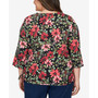 Plus Size Classics Poinsettia and Candy Canes Crew Neck Top