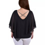 Plus Size Chiffon Poncho with Sparkle Accents