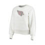 Women's White Arizona Cardinals Milestone Tracker Pullover Sweatshirt