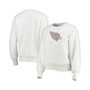 Women's White Arizona Cardinals Milestone Tracker Pullover Sweatshirt