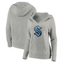 Plus Size Heather Gray Seattle Kraken Primary Logo Pullover Hoodie