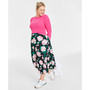Women's Floral-Print Pleated Midi Skirt, Created for Macy's