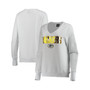 Women's White Green Bay Packers Victory V-Neck Pullover Sweatshirt