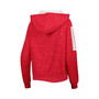 Women's Red Wisconsin Badgers The Devil Speckle Lace-Placket Raglan Pullover Hoodie