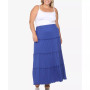 Plus Size Tiered Maxi Skirt