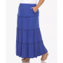 Plus Size Tiered Maxi Skirt