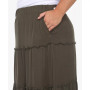 Plus Size Tiered Maxi Skirt