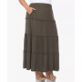 Plus Size Tiered Maxi Skirt