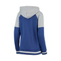 Women's Blue and Gray Toronto Maple Leafs Crossbar Raglan Pullover Hoodie
