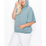 Plus Size Batwing Pocket Hoodie