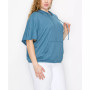 Plus Size Batwing Pocket Hoodie