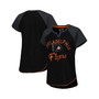 Women's Raglan Philadelphia Flyers Grand Slam Black Notch Neck T-shirt