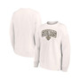 Women's Branded White New Orleans Saints Leopard Team Pullover Sweatshirt