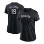 Women's Charlie Blackmon Black Colorado Rockies Name Number T-shirt