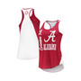 Women's Crimson, White Alabama Crimson Tide George Glass 2-Hit Scoop Neck Racerback Tank Top