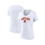 Women's Branded White Maryland Terrapins Evergreen Campus V-Neck T-shirt