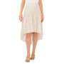 Women's Metallic-Print High-Low Hem Skirt