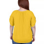 Plus Size Short Sleeve Round Neck Henley Top