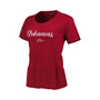 Women's Cardinal Arkansas Razorbacks Willow Ruffle-Bottom T-shirt