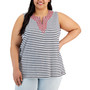 Plus Size Embroidered Star Tank Top