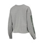 Women's '47 Heathered Gray Michigan State Spartans Ultra Max Parkway Long Sleeve Cropped T-shirt