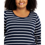 Plus Size Cotton Striped Top