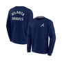 Men's and Women's Navy Atlanta Braves Super Soft Pullover Crew Sweatshirt