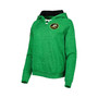 Women's Green Oregon Ducks The Devil Speckle Lace-Placket Raglan Pullover Hoodie