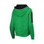 Women's Green Oregon Ducks The Devil Speckle Lace-Placket Raglan Pullover Hoodie