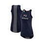 Women's Navy New England Patriots High Neck Performance Tank Top