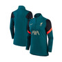 Women's Teal Liverpool Strike Drill Raglan Quarter-Zip Performance Top