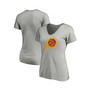 Women's Branded Gray Phoenix Suns Primary Logo Team V-Neck T-shirt