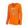 Women's Orange Denver Broncos Post Season Long Sleeve V-Neck T-shirt