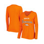 Women's Orange Denver Broncos Post Season Long Sleeve V-Neck T-shirt