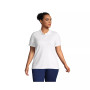 Women's Plus Size Mesh Cotton Short Sleeve Polo Shirt
