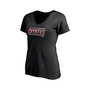 Women's Branded Black Arizona Coyotes Mascot In Bounds V-Neck T-shirt