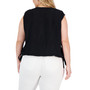 Plus Size Boat-Neck Side-Tie Top