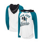 Women's White, Teal San Jose Sharks MVP Raglan Hoodie T-shirt