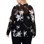 Plus Size Printed Button Front Blouse