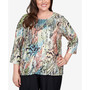Plus Size Classics Abstract Tiger Stripe Top