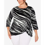 Plus Size Zebra Twist Top