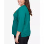 Plus Size Classics Birds Trio 3/4 Sleeve Top
